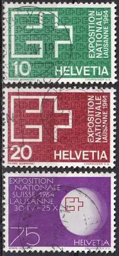 Schweiz  Nr 782 + 783 + 785 Q