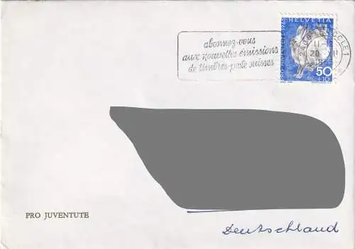 Schweiz  Nr 830 Q  (auf Brief)