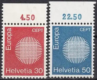 Schweiz  Nr 923 - 924 Postfrisch / **