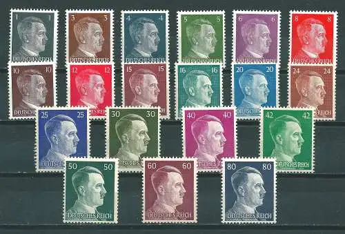 Deutsches Reich Nur Hauptgebiet 1941 Nr 781-798 726-827 Postfrisch / **