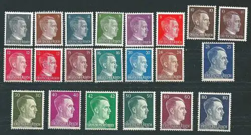 Deutsches Reich Nur Hauptgebiet 1941 Nr 781-798 726-827 Postfrisch / **