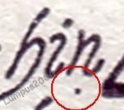 DDR 2000 Punkt unter "hin" gestempelt (5854)