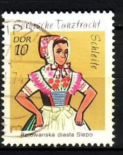 DDR 1723 Strich berührt beide Falten gestempelt (4153C)