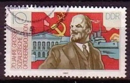 DDR 3130 f14 Ankerloch defekt gestempelt  Plattenfehler Abart (4236C)