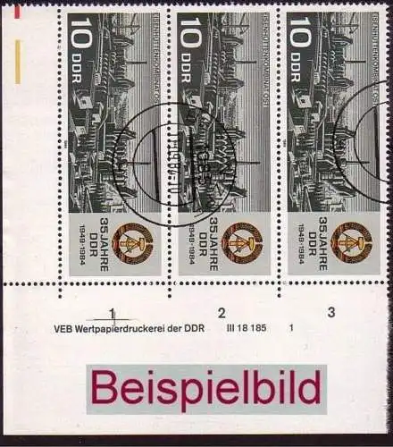 DDR 2893 Druckvermerk FN 1 gestempelt BST (4299)