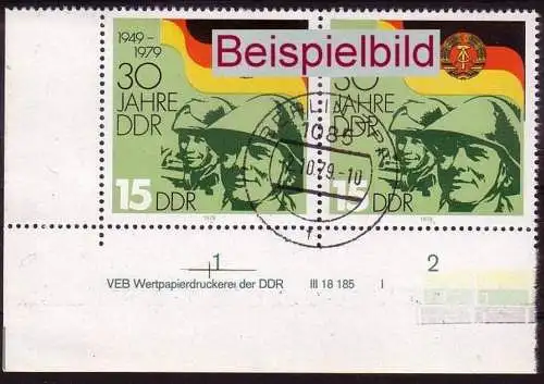 DDR 2460 DV Druckvermerk FN I gestempelt BST (4256)