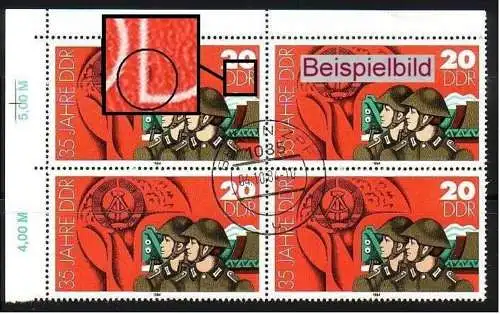 DDR 2899 f1 Strich im D gestempelt BST (4274)