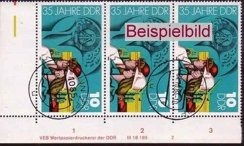 DDR 2898 DV Druckvermerk FN 2 gestempelt BST (4269)