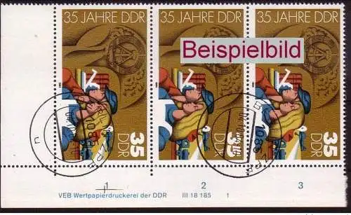 DDR 2901 DV Druckvermerk FN 1 gestempelt BST (4282)