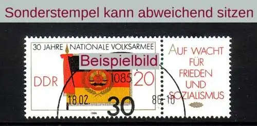 DDR 3001 ZD Zusammendruck gestempelt SST (1332)