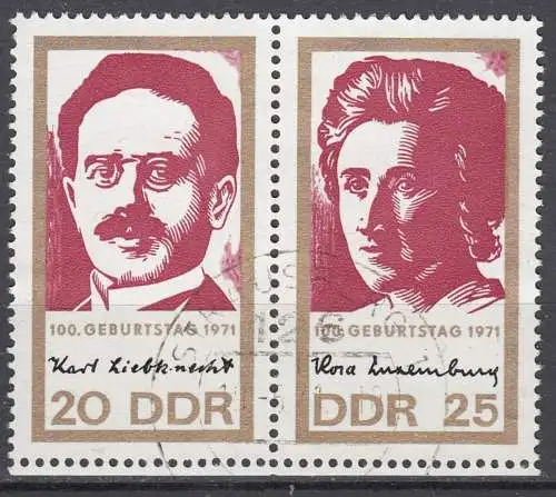 DDR 1650-1651 ZD Zusammendruck gestempelt Bedarf (1111B)