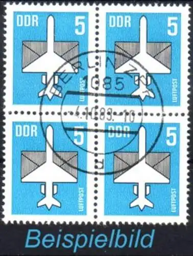 DDR 2831 Flugpost VB Viererblock gestempelt BST (2804)