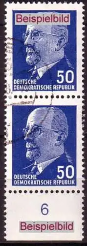 DDR 937 bXy UR Typenpaar I + II Ulbricht gestempelt BST (2645)