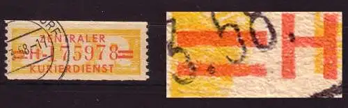 DDR Dienst B 17 II H gestempelt Plattenfehler (3094C)