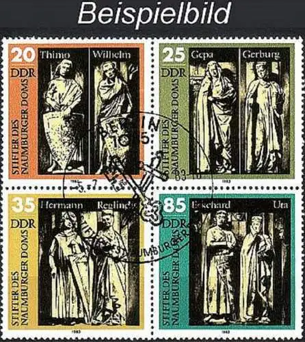 DDR 2808-2811 ZD Zusammendruck VB Viererblock gestempelt SST (K3)