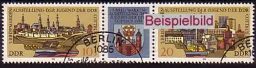 DDR 2343-2344 ZD Zusammendruck DS Dreierstreifen gestempelt SST (K3)