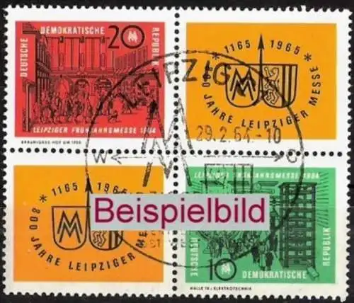 DDR 1012-1313 ZD Zusammendruck VB Viererblock gestempelt SST (K3)