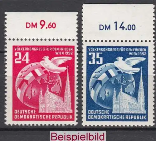 DDR 320-321 Oberrand RWZ Briefmarke postfrisch ** (6314-15)