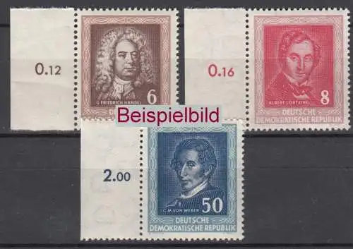 DDR 308-310 YI  Seitenrand Summenzähler Briefmarken postfrisch ** (6281-83)