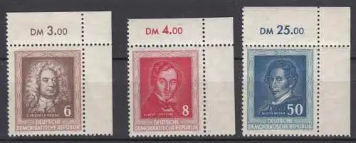 DDR 308-310 YI Eckrand postfrisch ** (6295A)