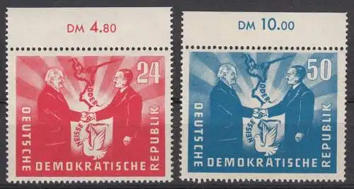 DDR 284 285 Briefmarken Oberrand postfrisch ** (6227C)