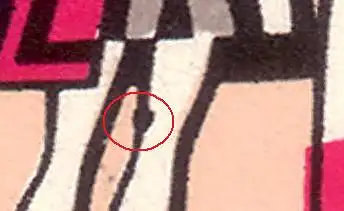 DDR 1328 "Fleck im Knie" im KB gestempelt SST (5786)