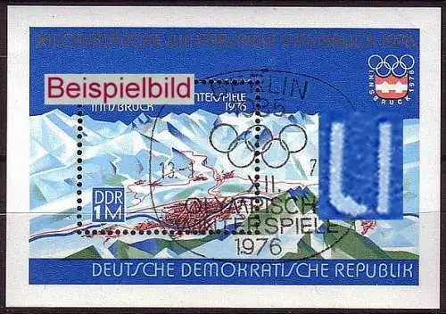 DDR 2105 Block 43 L verdickt gestempelt SST (5862A)