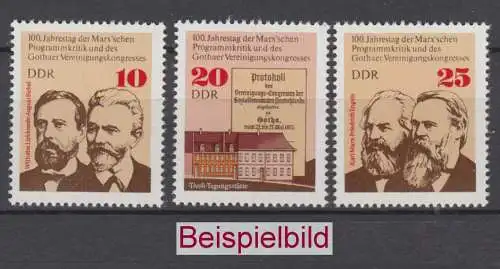 DDR 2050-52 Einzelmarken postfrisch ** (GA3)