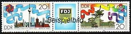 DDR 3248-3249 ZD Zusammendruck DS Dreierstreifen postfrisch ** (K3)