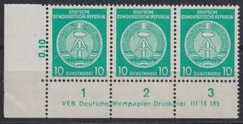 DDR Dienst A 35 y B Y DV2 Druckvermerk postfrisch ** Dienstmarke (3743A) 