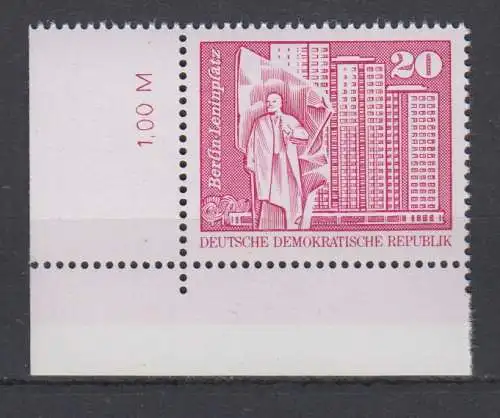 DDR 1820 RWZ Aufbau Großformat postfrisch ** Eckrand (6331A)