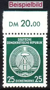 DDR Dienst A 23 I XI postfrisch ** Oberrand RWZ (3633)