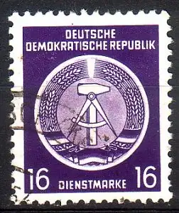 DDR Dienst A  7 XII gestempelt (3517A)