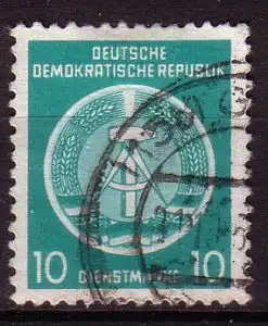 DDR Dienst A  4 XII gestempelt (3494A)