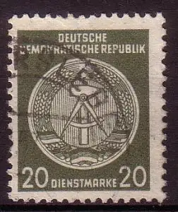 DDR Dienst A 37 A gestempelt (3764B)