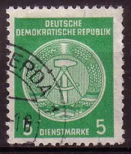 DDR Dienst A 34 A gestempelt (3734A)