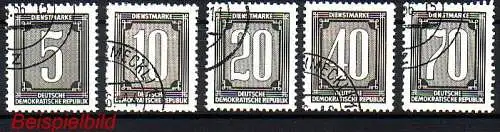 DDR Dienst B  1-5 ND gestempelt BST (2893-97)