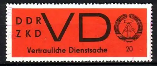 DDR Dienst D 3 x zart gestempelt (3046C)