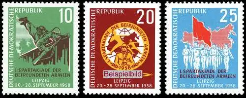 DDR 657-659 Briefmarken postfrisch ** (BA1-2b)