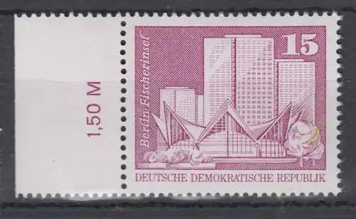 DDR 1853 II RWZ L Aufbau Großformat Seitenrand postfrisch ** (6048C)