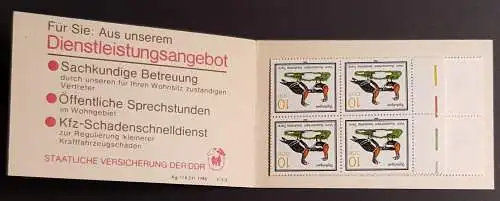 DDR SMHD 25 I Markenheftchen mit 10 Marken postfrisch ** (B1032)