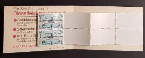 DDR SMHD 25 I Markenheftchen mit 10 Marken postfrisch ** (B1033)