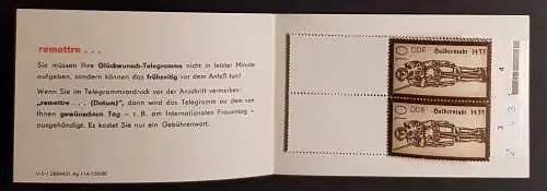 DDR SMHD 40 Markenheftchen mit 10 Marken postfrisch ** (B1045)