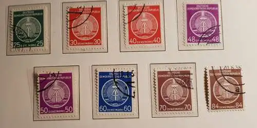 DDR Dienst A  1-17 N Nachdruck Hammer Zirkel gestempelt (2881A)