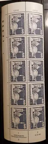 DDR 1920 DV DWD Druckvermerk Formnummer 3 mit BZN postfrisch ** RWZ (6518C)