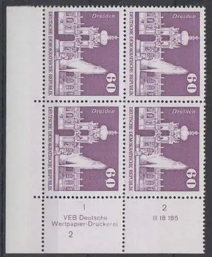 DDR 1919 DV DWD Druckvermerk Formnummer 2 postfrisch ** Eckrand (6336A)