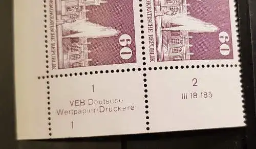 DDR 1919 DV DWD Druckvermerk Formnummer 1 nachgraviert postfrisch ** RWZ (6448A)