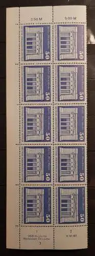 DDR 1880 DV1 DWD Druckvermerk nachgraviert Formnummer 3 postfrisch ** RWZ 6378A
