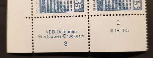 DDR 1821 DV DWD Druckvermerk Formnummer 3 postfrisch ** RWZ (6408C)