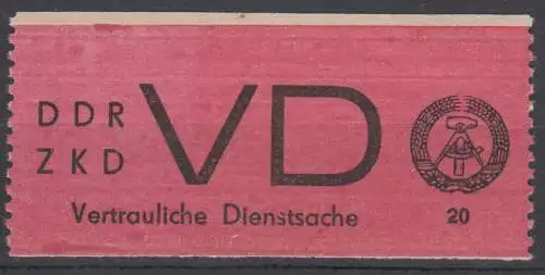 DDR Dienst D 1 A ZKD VD postfrisch ** (6470C)